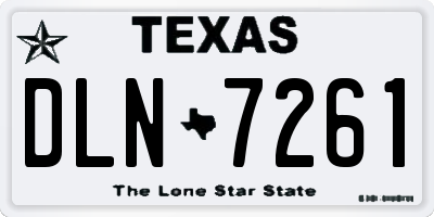 TX license plate DLN7261