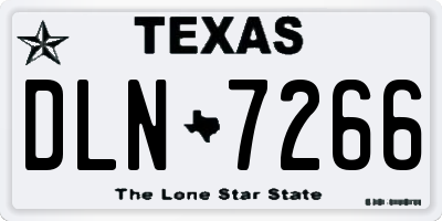 TX license plate DLN7266