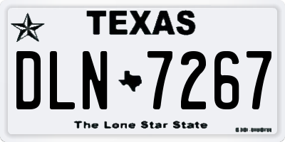 TX license plate DLN7267