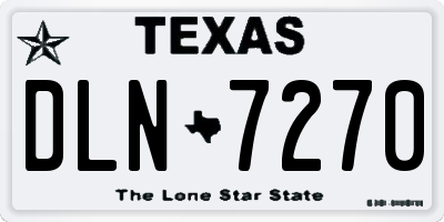 TX license plate DLN7270