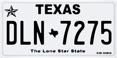 TX license plate DLN7275