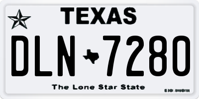 TX license plate DLN7280