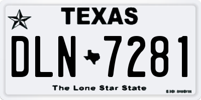 TX license plate DLN7281