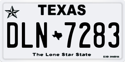 TX license plate DLN7283