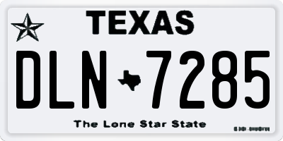 TX license plate DLN7285