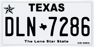 TX license plate DLN7286