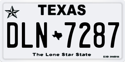 TX license plate DLN7287