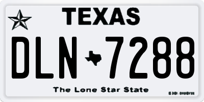 TX license plate DLN7288