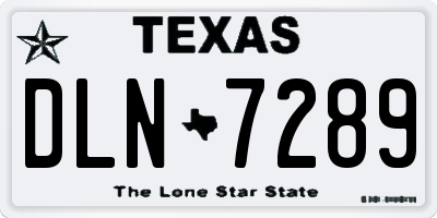 TX license plate DLN7289