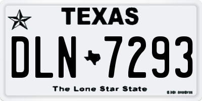 TX license plate DLN7293