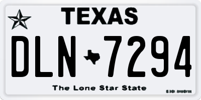 TX license plate DLN7294