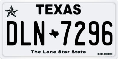TX license plate DLN7296