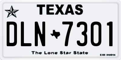 TX license plate DLN7301
