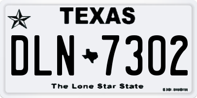 TX license plate DLN7302