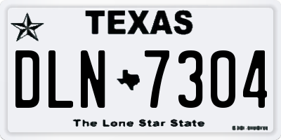 TX license plate DLN7304