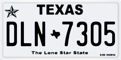 TX license plate DLN7305