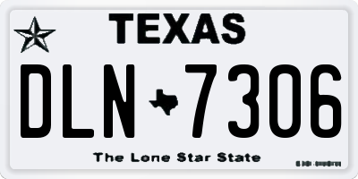 TX license plate DLN7306