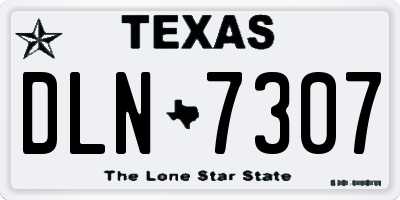 TX license plate DLN7307