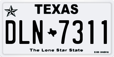 TX license plate DLN7311