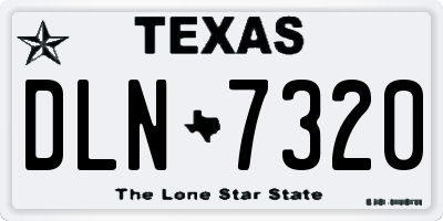 TX license plate DLN7320