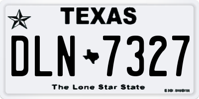 TX license plate DLN7327