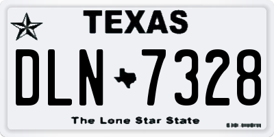 TX license plate DLN7328