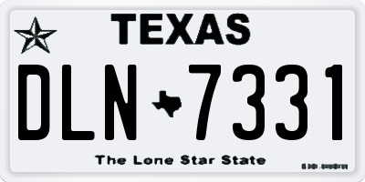 TX license plate DLN7331