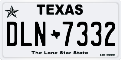 TX license plate DLN7332