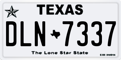 TX license plate DLN7337
