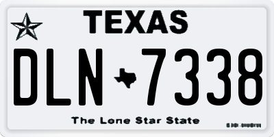 TX license plate DLN7338