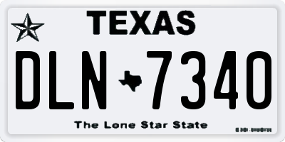 TX license plate DLN7340