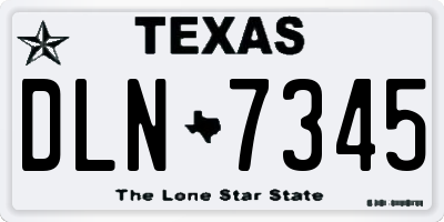 TX license plate DLN7345