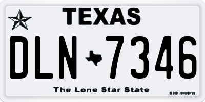 TX license plate DLN7346
