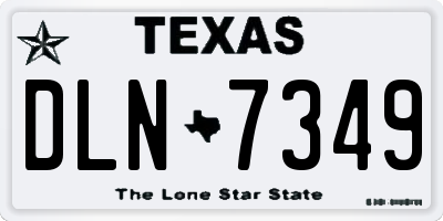 TX license plate DLN7349