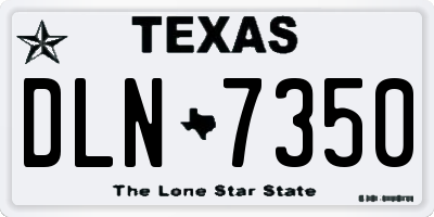 TX license plate DLN7350