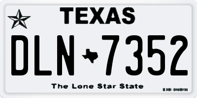 TX license plate DLN7352