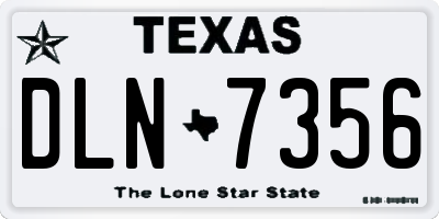 TX license plate DLN7356