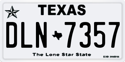 TX license plate DLN7357