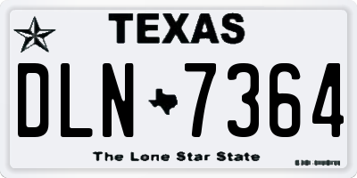 TX license plate DLN7364
