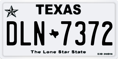 TX license plate DLN7372