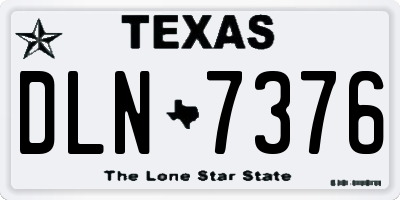 TX license plate DLN7376