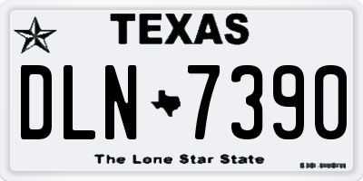 TX license plate DLN7390