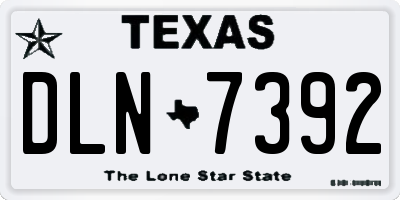 TX license plate DLN7392