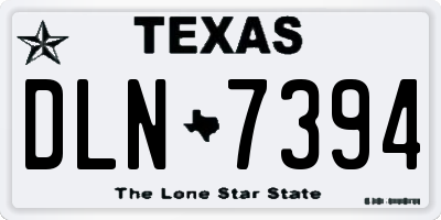 TX license plate DLN7394