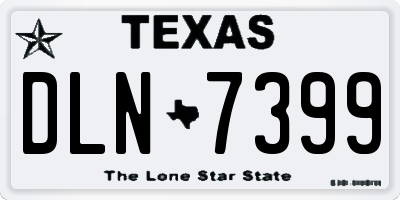 TX license plate DLN7399