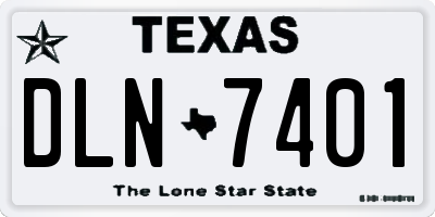TX license plate DLN7401