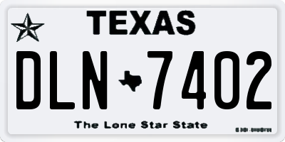 TX license plate DLN7402