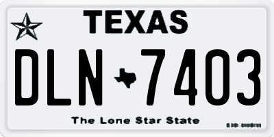 TX license plate DLN7403