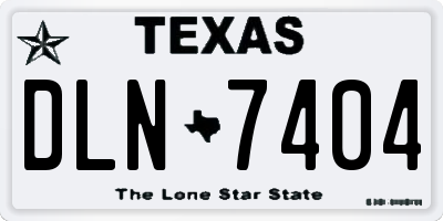 TX license plate DLN7404