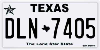 TX license plate DLN7405
